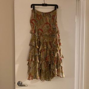 DKNY Floral Tiered Skirt sz 8